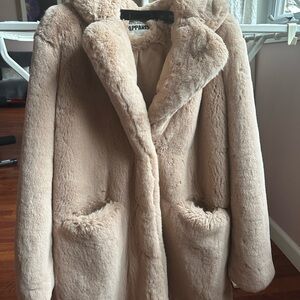 Apparis Women's Tan Faux Fur Coat